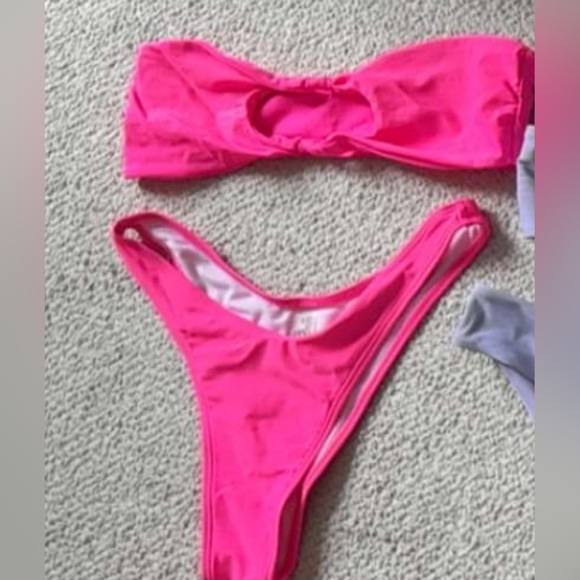 Shein knot pink bandeau bikini - Picture 2 of 2